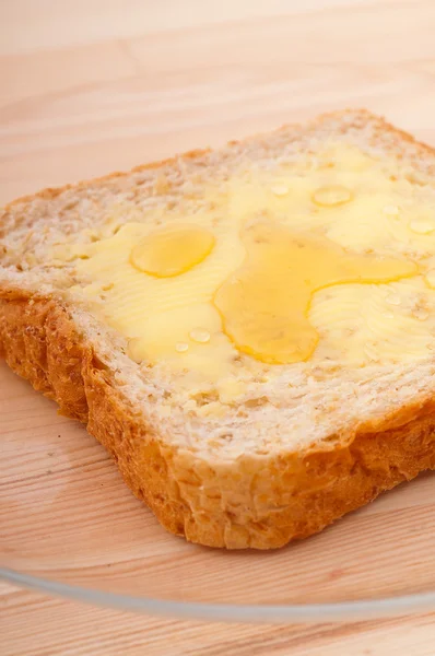 パン バターと蜂蜜 — ストック写真
