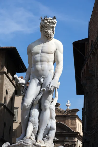 Florence - standbeeld van Neptunus — Stockfoto