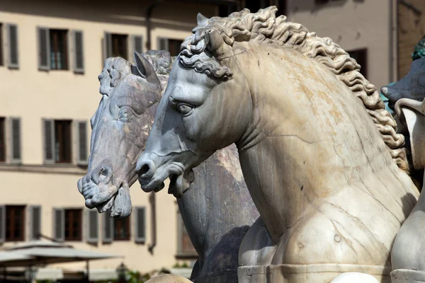 Fontána Neptun na Piazza della Signoria, Florencie — Stock fotografie