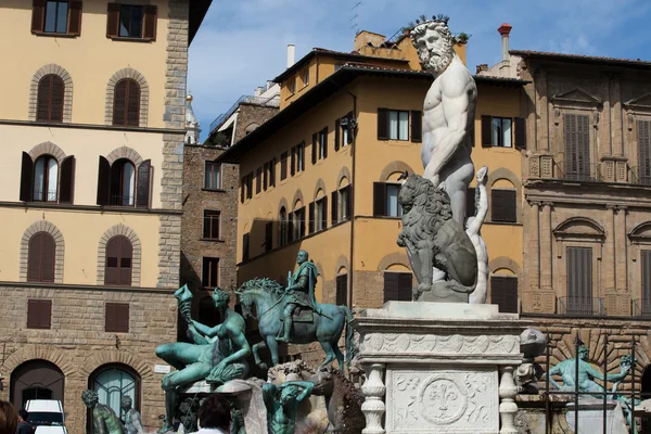 Флоренция, площадь Пьяцца делла Феория — стоковое фото