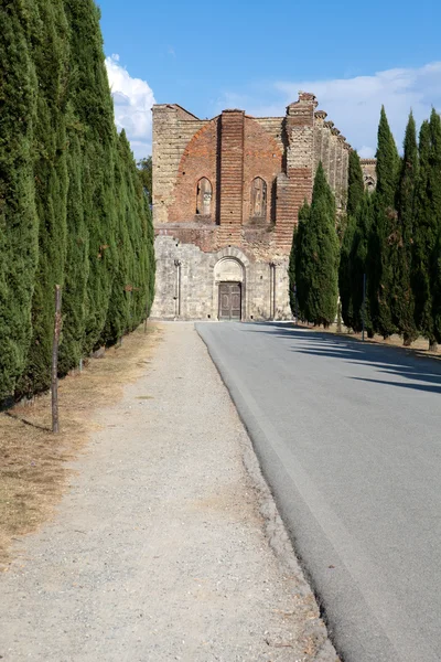 Alley near the Abbey of San Galgano — Stock Photo, Image