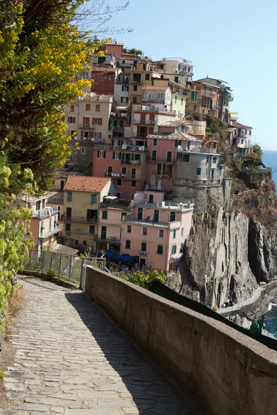 Manarola - una de las ciudades de Cinque Terre en Italia —  Fotos de Stock