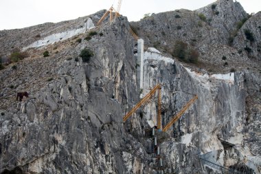 Mermer ocakları - Apuan Alpleri, Carrara, Toskana, İtalya