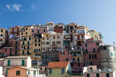 Manarola - İtalya 'nın Cinque Terre kentlerinden biri