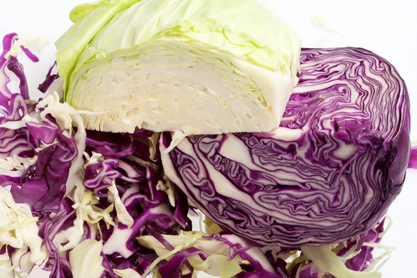 White and Red Cabbage — Stock Photo, Image