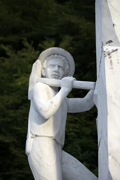 Marble sculpture of miner from Carrara