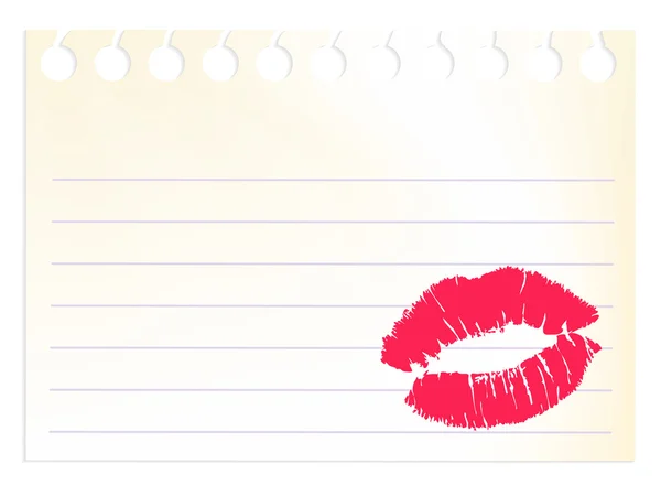 Φιλί σε χαρτί — Διανυσματικό Αρχείο