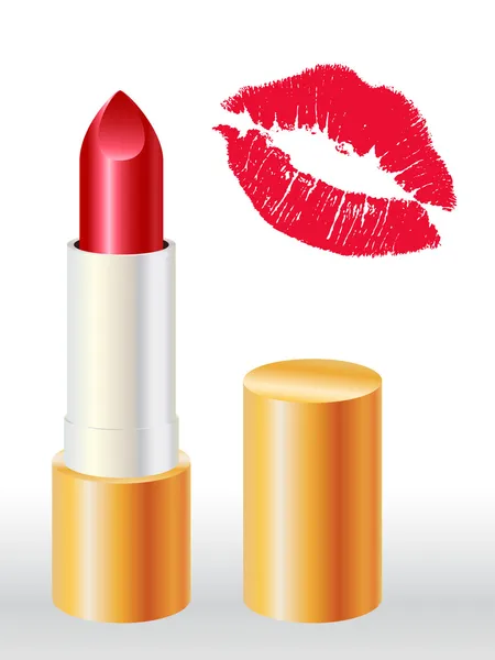 Roter Lippenstift — Stockvektor