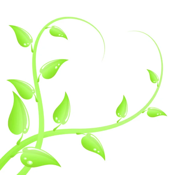 緑の枝のベクトル — ストックベクタ