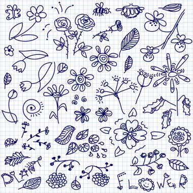 flowers doodle clipart