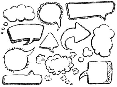 Hand Drawn Speech And Thought clipart