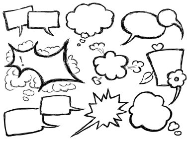 Hand Drawn Speech And Thought clipart