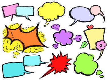 Hand Drawn Speech And Thought clipart