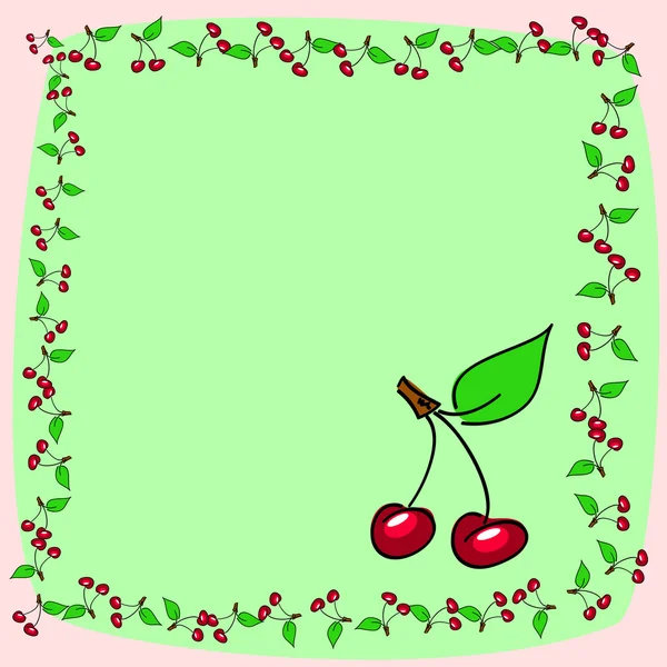 Cherry achtergrond — Stockvector
