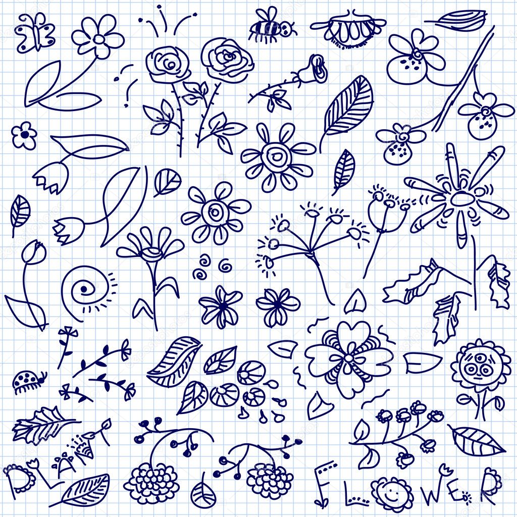 small flower doodles