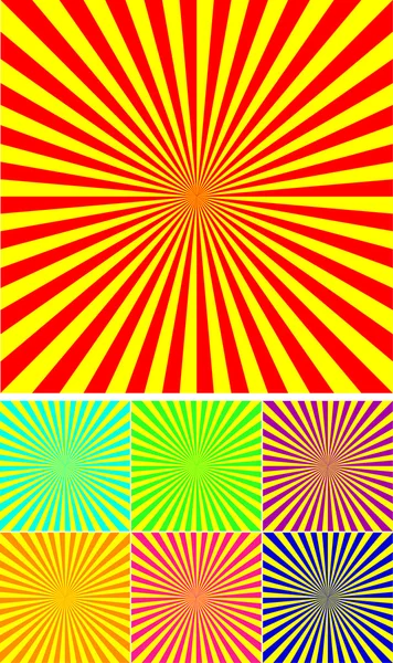 Conjunto de diferentes rayos de color — Archivo Imágenes Vectoriales