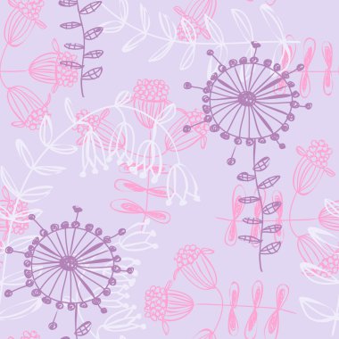 Seamless floral pattern clipart