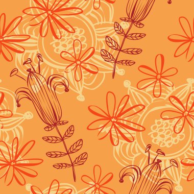 Seamless floral pattern clipart