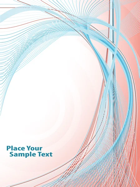 Banner met blauwe stralen en plaats voor uw tekst — Stockvector