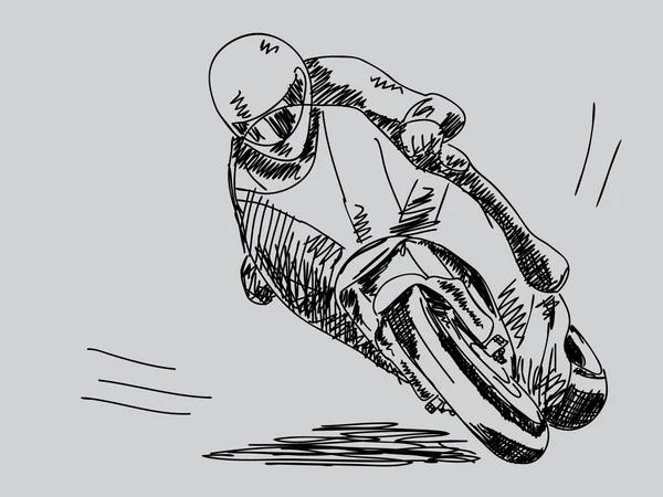 Ручний намальований мотоцикл Вектор — стоковий вектор