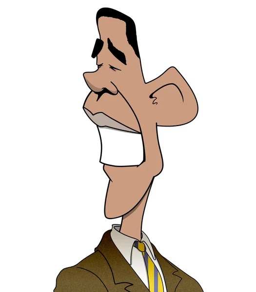Карикатура Обамы — стоковое фото