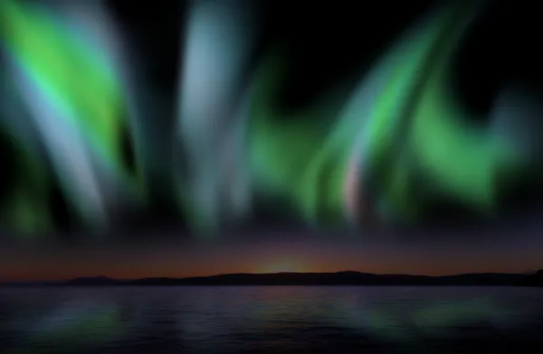 Aurora boreal, agradable y poderosa —  Fotos de Stock