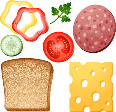 Sandwich elements clipart