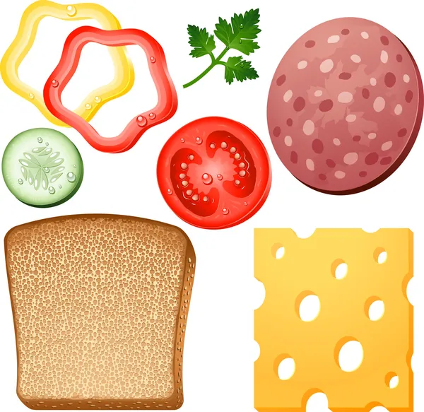 Éléments sandwich — Image vectorielle