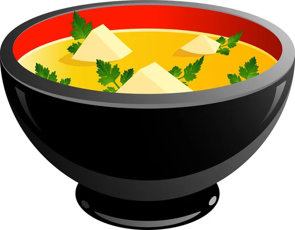 Bowl of soup — Stock Vector