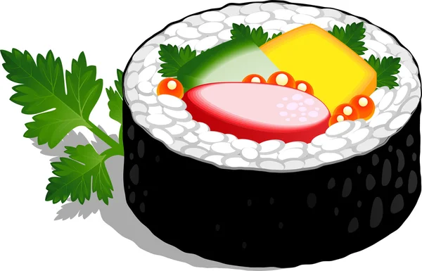 Rollo de sushi — Vector de stock