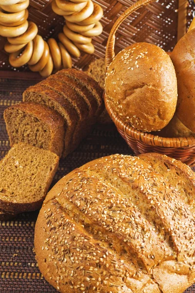 Rolls and other grain products as natural food background