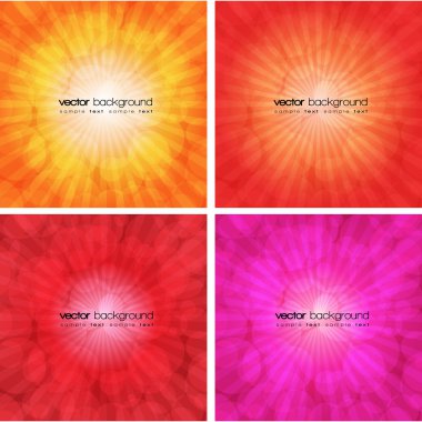 Set of colorful abstract backgrounds - vector illustration clipart