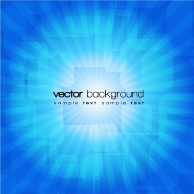 Vector blue shiny explosion background clipart