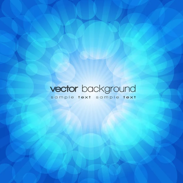 Vektor kék fényes robbanás háttér — Stock Vector