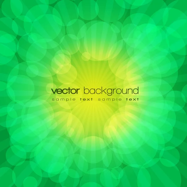Vektor gröna glänsande explosion bakgrund — Stock vektor