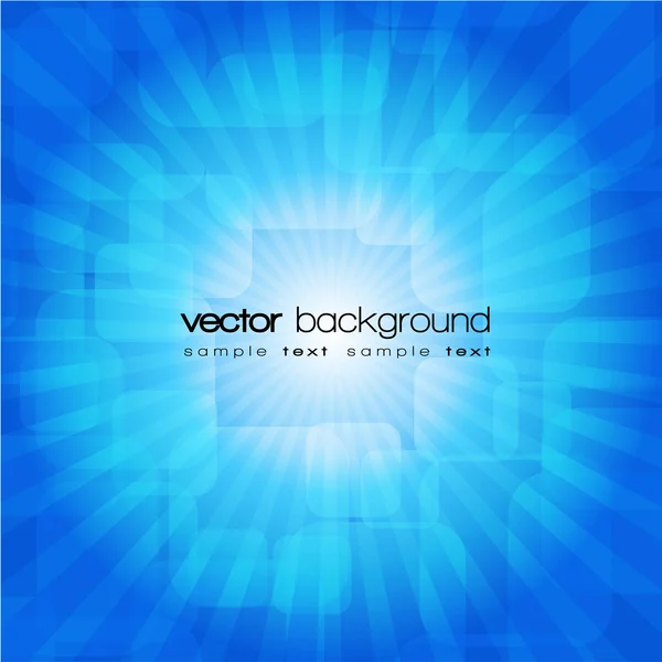Vektorové modré lesklé exploze pozadí — Stockový vektor