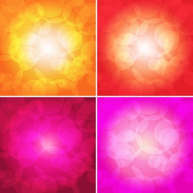 Set of colorful abstract backgrounds - vector illustration clipart