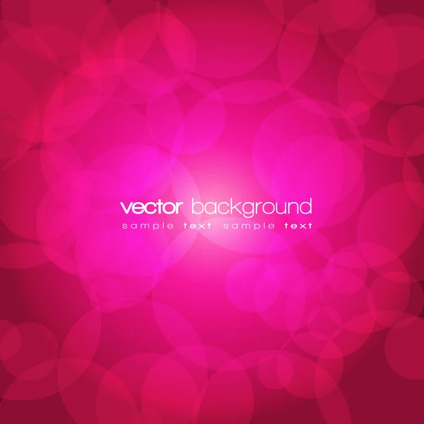 Glittrande lila och rosa ljus bakgrund med text - vektor illustration — Stock vektor