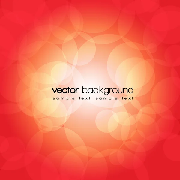 Brillantes luces rojas de fondo con texto - ilustración vectorial — Vector de stock