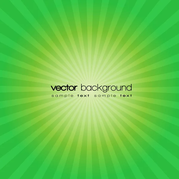 Zelené slunce vektorové pozadí s textem — Stockový vektor