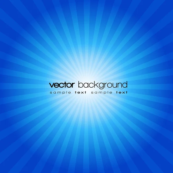 Blue sunset vector background with text — Stock Vector