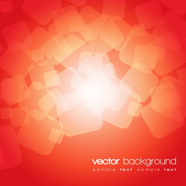 Glittering red lights background with text - vector — Stock Vector