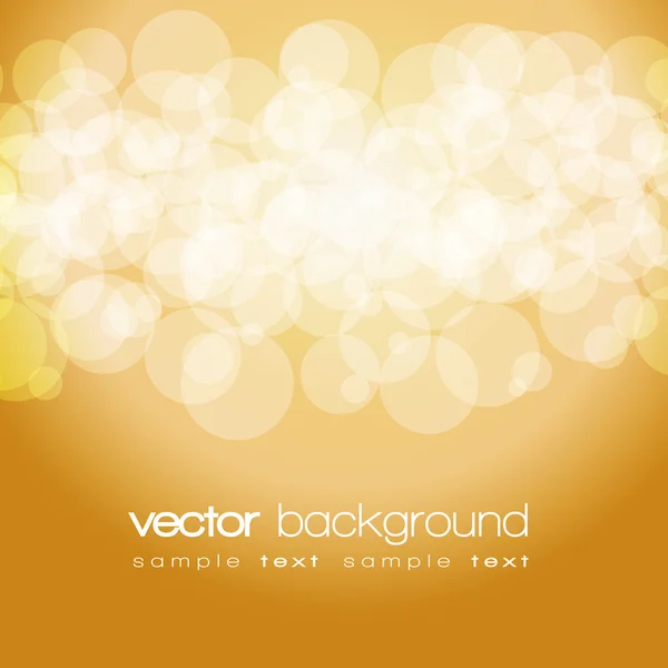 Brillantes luces de oro de fondo con texto - vector — Vector de stock
