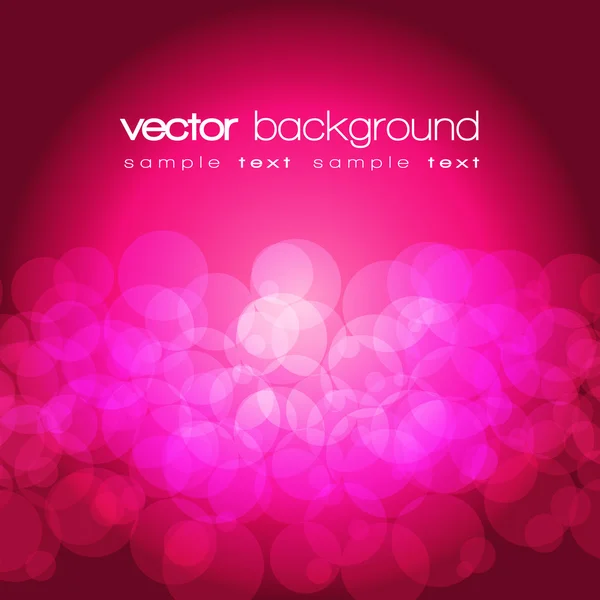 Třpytivé růžové a fialové světla na pozadí s textem - vektor — Stockový vektor