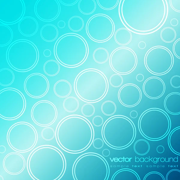 抽象的なブルー サークル ベクトルの背景 — ストックベクタ
