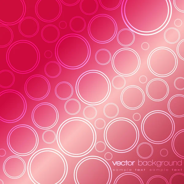 赤い円で抽象的なベクトルの背景 — ストックベクタ