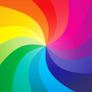 Rainbow swirly background - vector