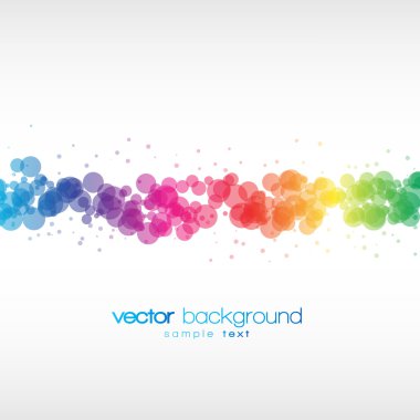 Colorful circles vector background
