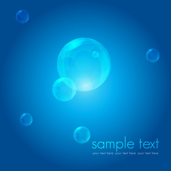 Blue bubbles vector background