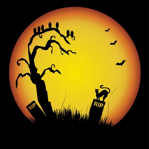 Silhouette Halloween — Image vectorielle